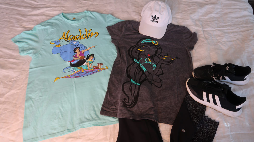 jasmine and Aladdin husband wife couple Hollywood Studios  coordinating shirts what to wear to disney for a family outfit ideas coordinating disney clothing wardrobe  outfits monogram heart sweater Brianna K bitsofbri
