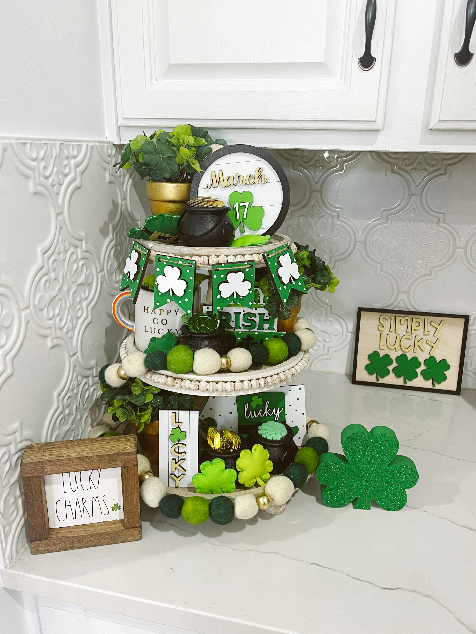 brianna k spring clean and decorate with me st patricks day tiered tray decor